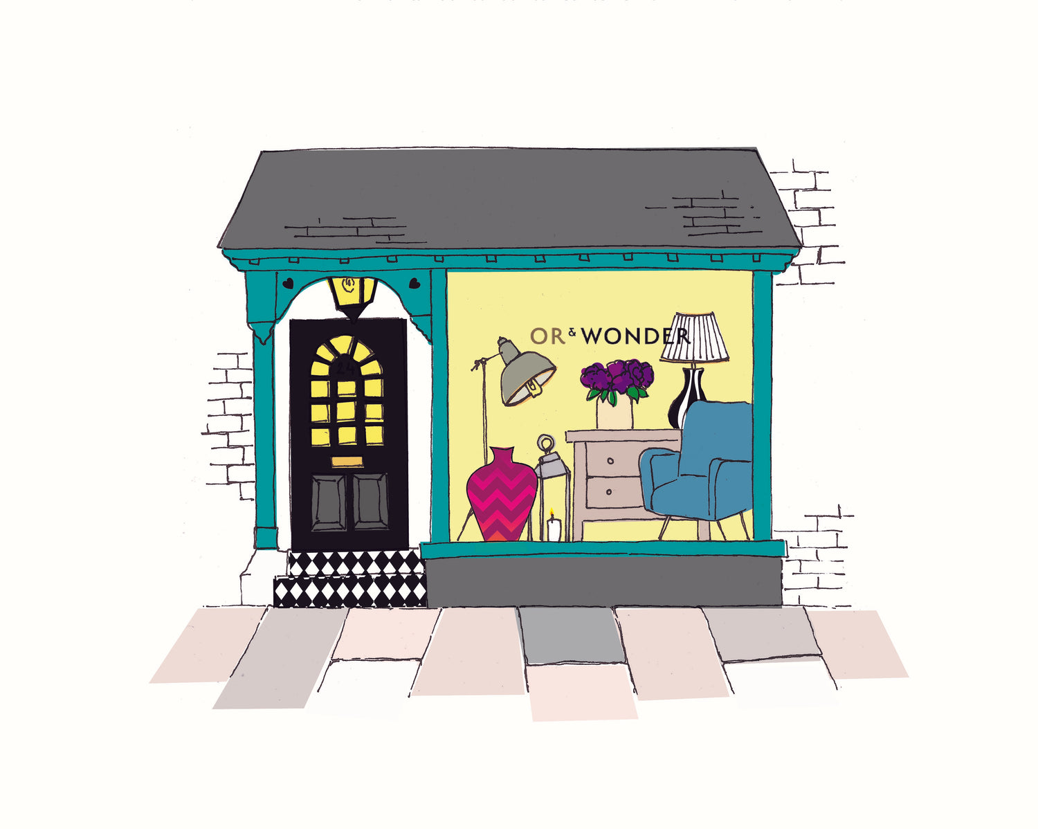 The store front of Or & Wonder Interiors, a family run business based in Bromley