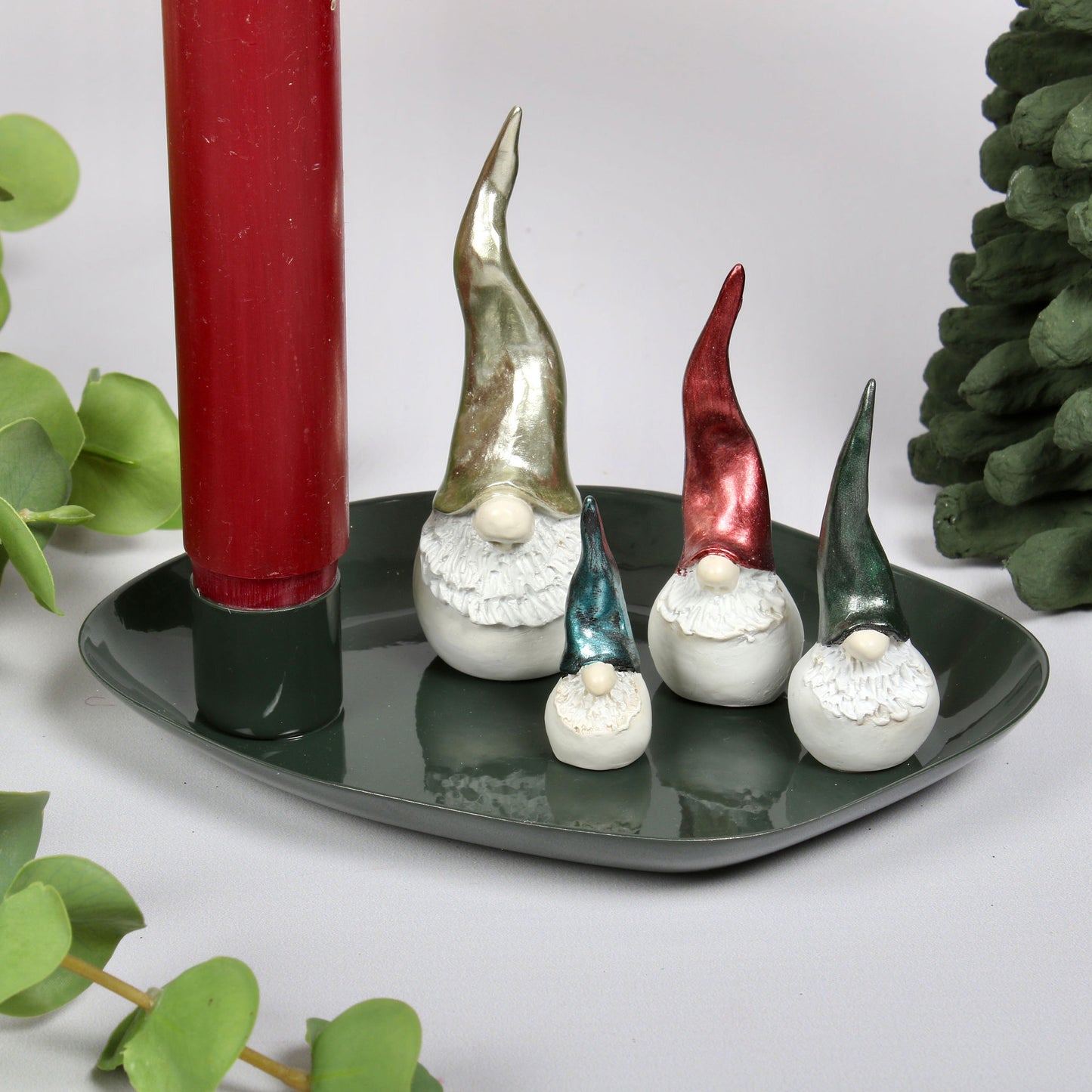 Santa High Hats White/Metallic