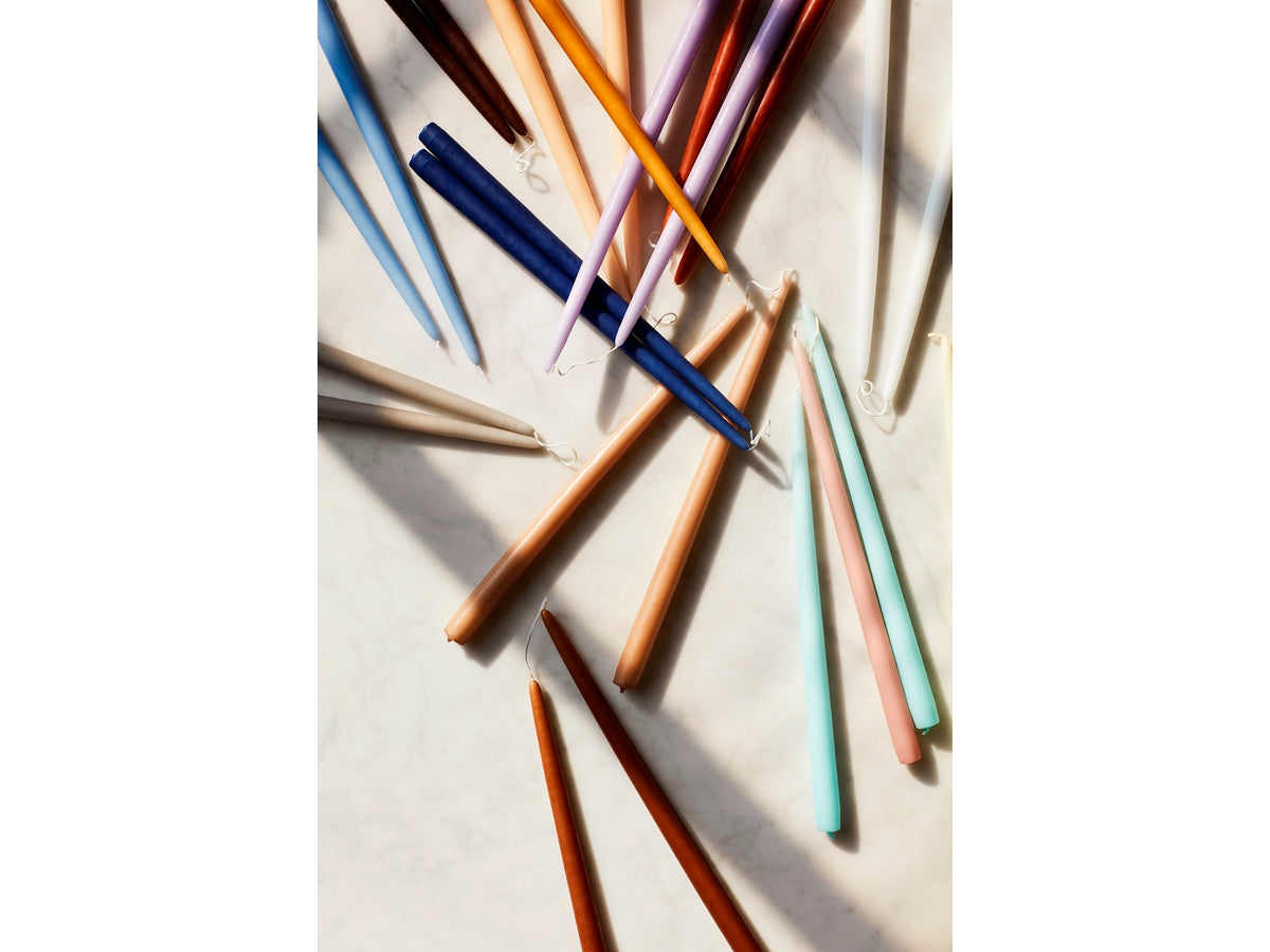 'Peach Pink' Tall Tapered Candles - Boxed