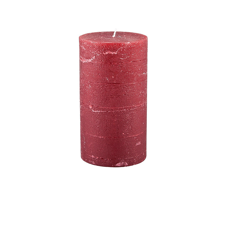 Pillar Candle Rustic Red Large