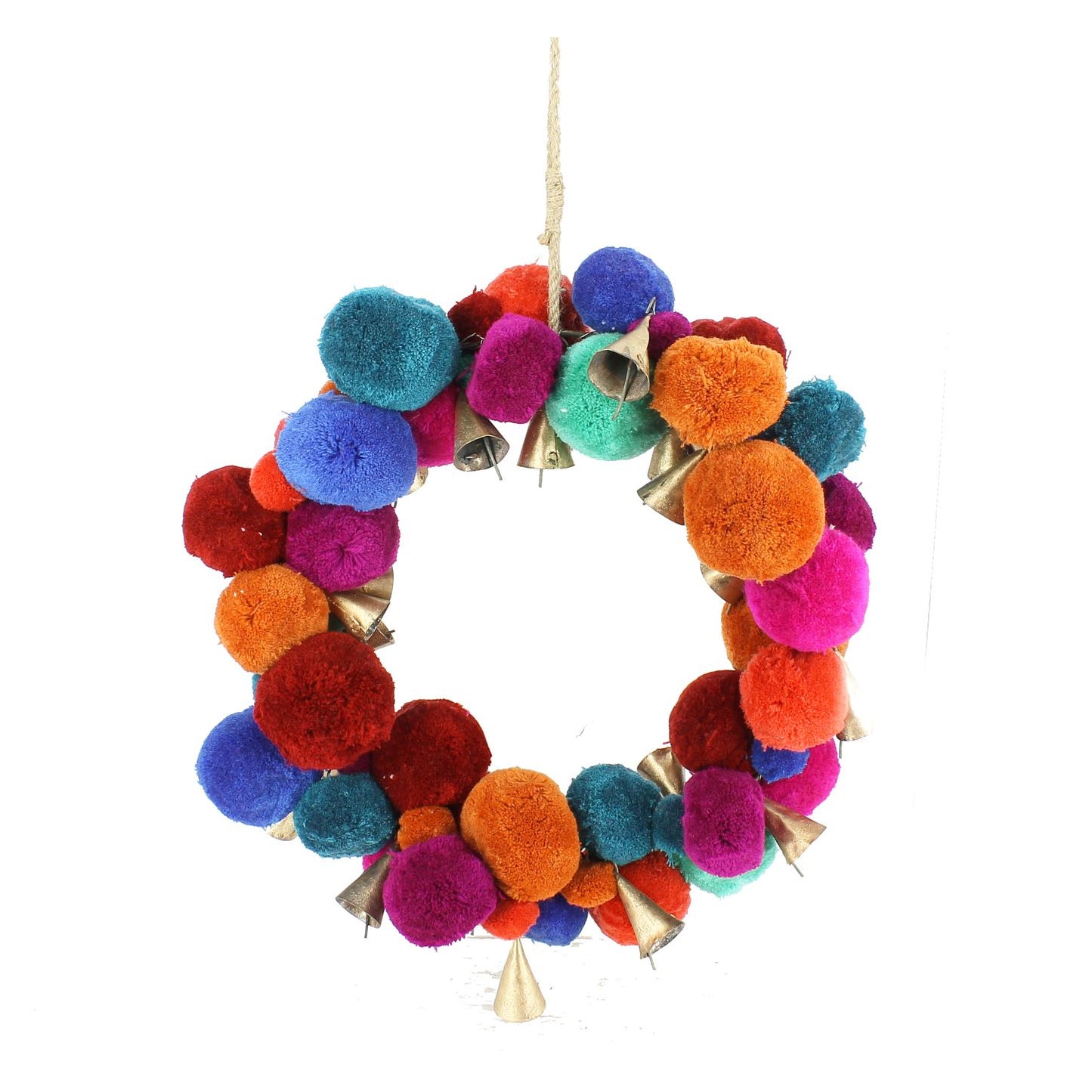 Pom Pom & Bells Wreath