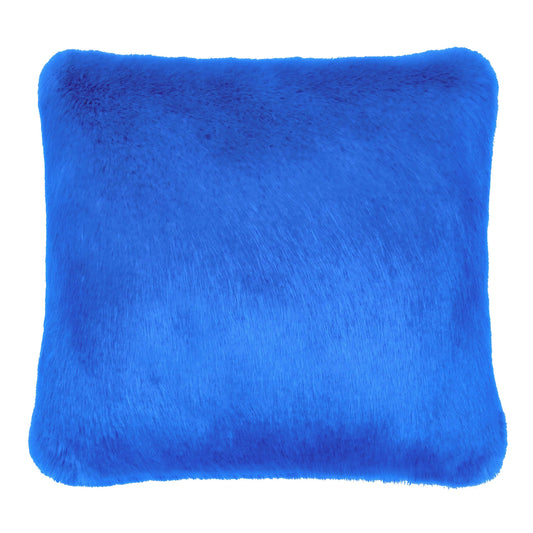Luxury Faux Fur Cushion - Royal Blue