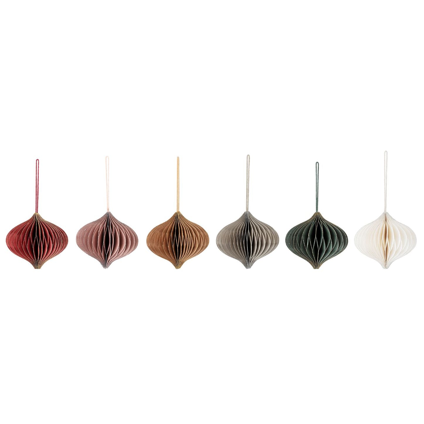 Paper Honeycomb Hanging Ornaments Small S/6