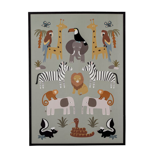 Animal illustrated Print and Frame