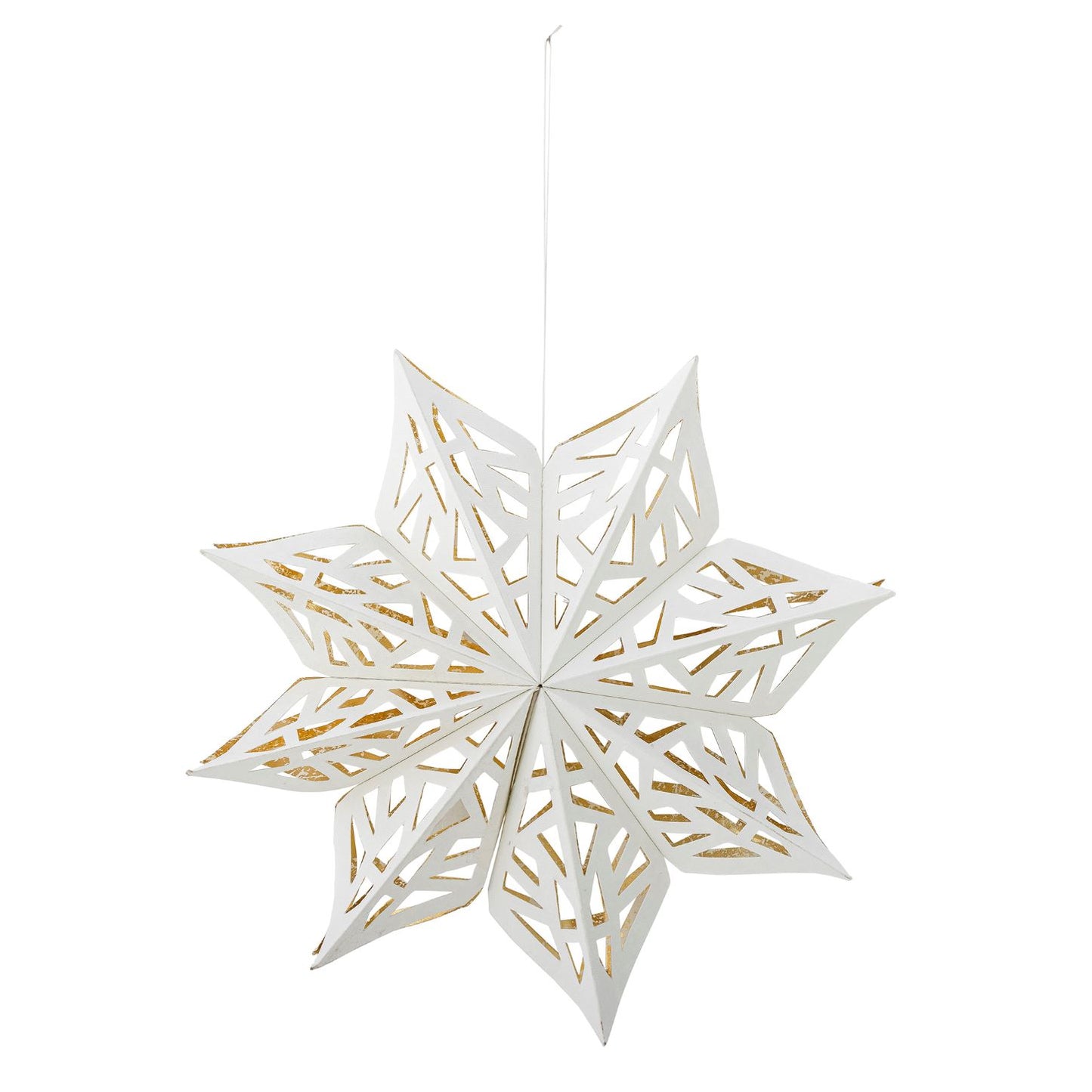 Golden White Hanging Star