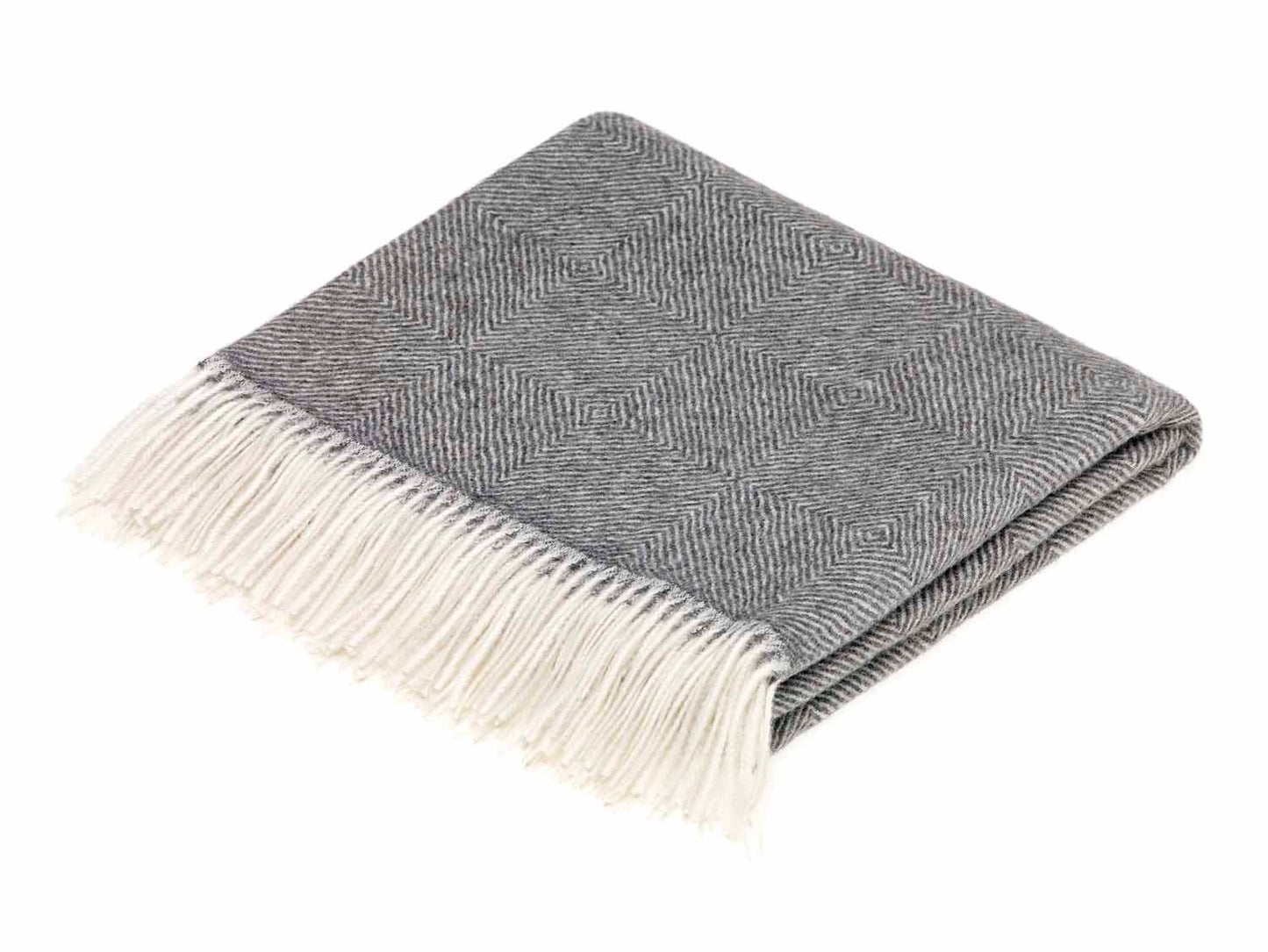 Throw Alpaca Herringbone Grey