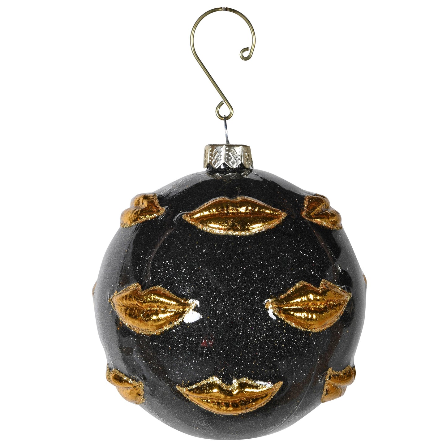 Multi lips Black and Gold Bauble