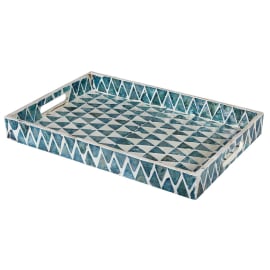 Blue Capiz Tray