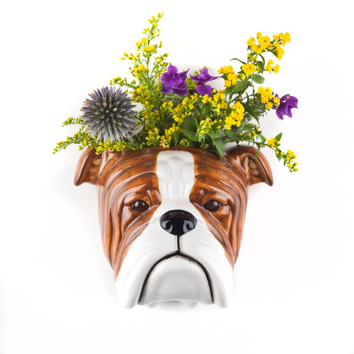 English Bull Dog Wall Vase