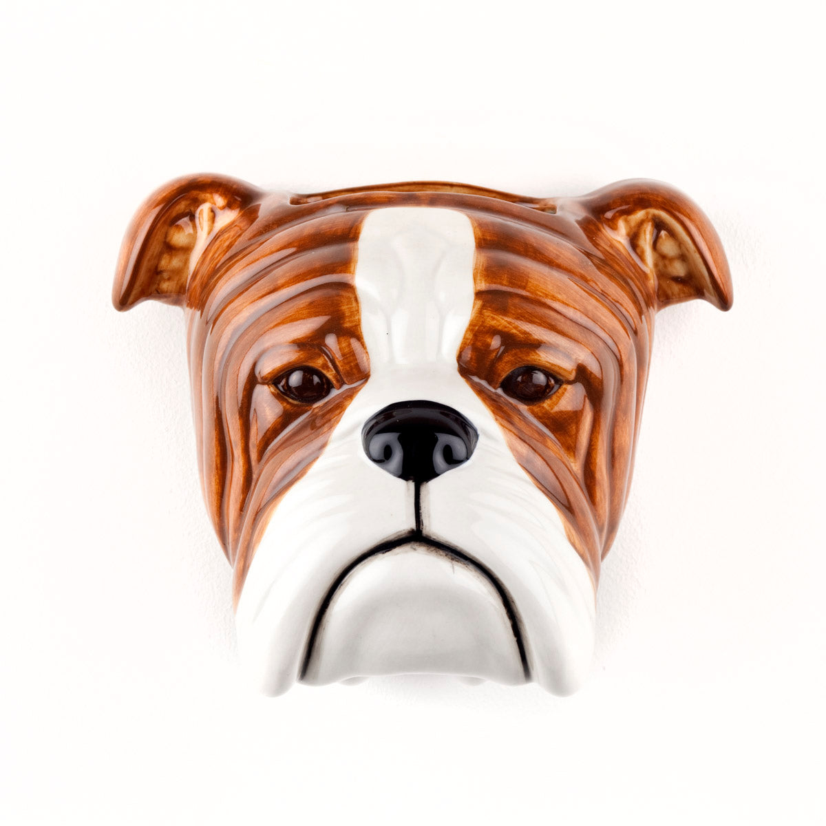 English Bull Dog Wall Vase