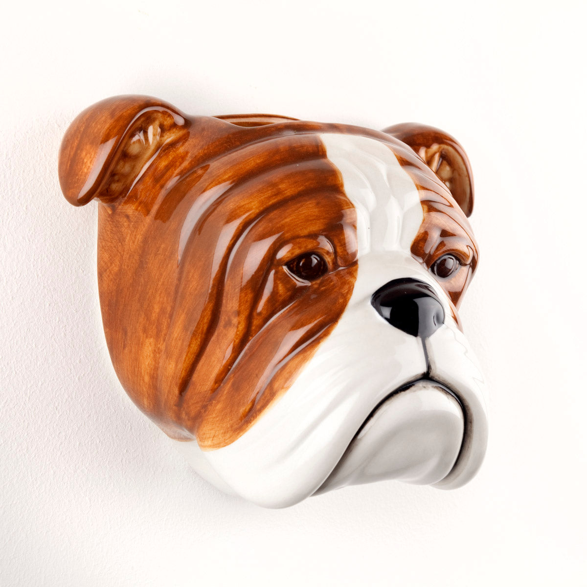 English Bull Dog Wall Vase