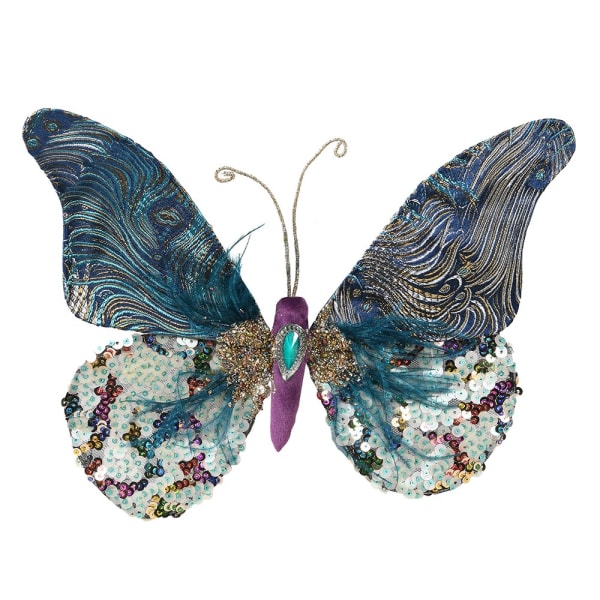 Oversized Enchanted Blue Butterfly Clip