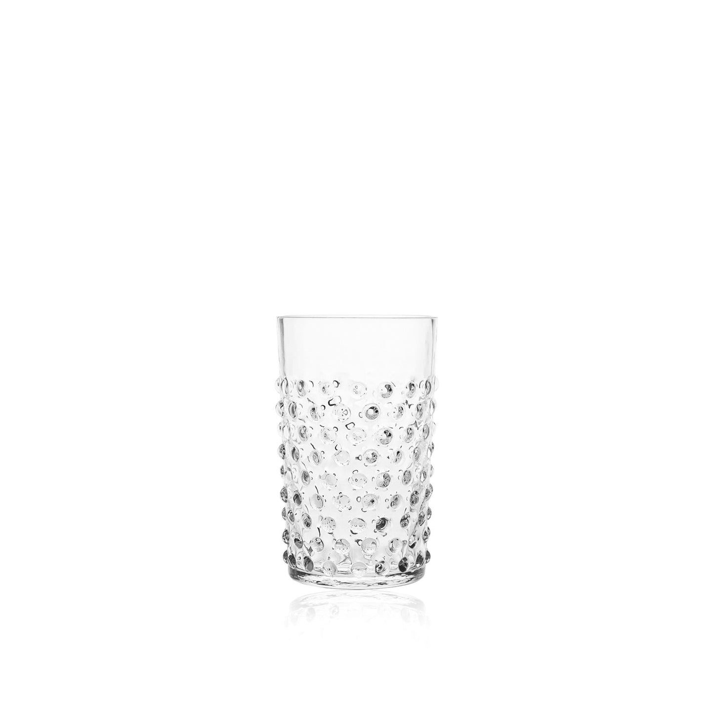 Clear Crystal Hobnail Tumblers - Set of Two