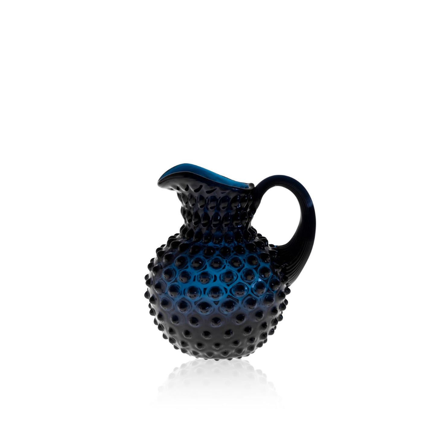 Royal Blue Crystal Hobnail Jug Medium