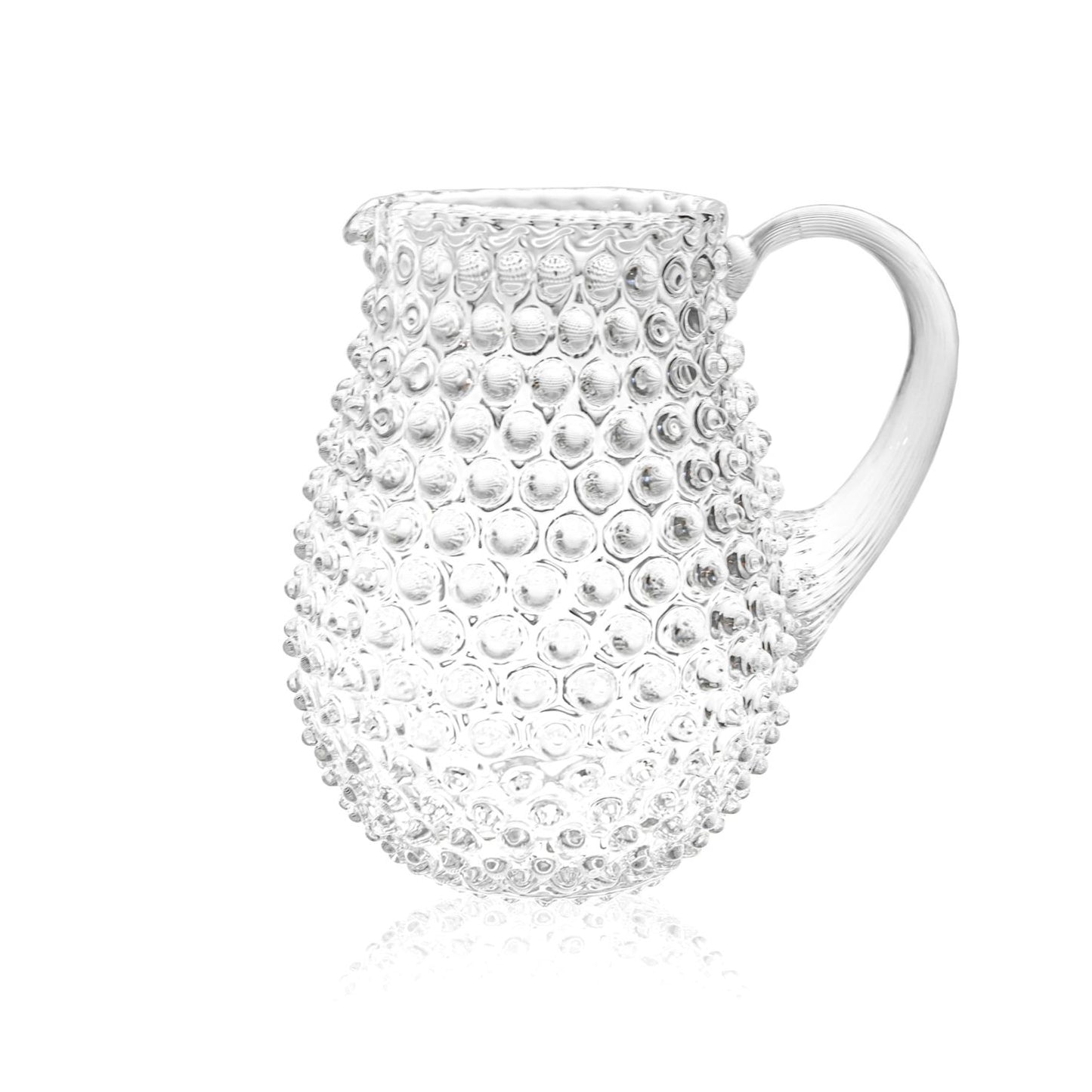 Clear Crystal Hobnail Drop Jug Large