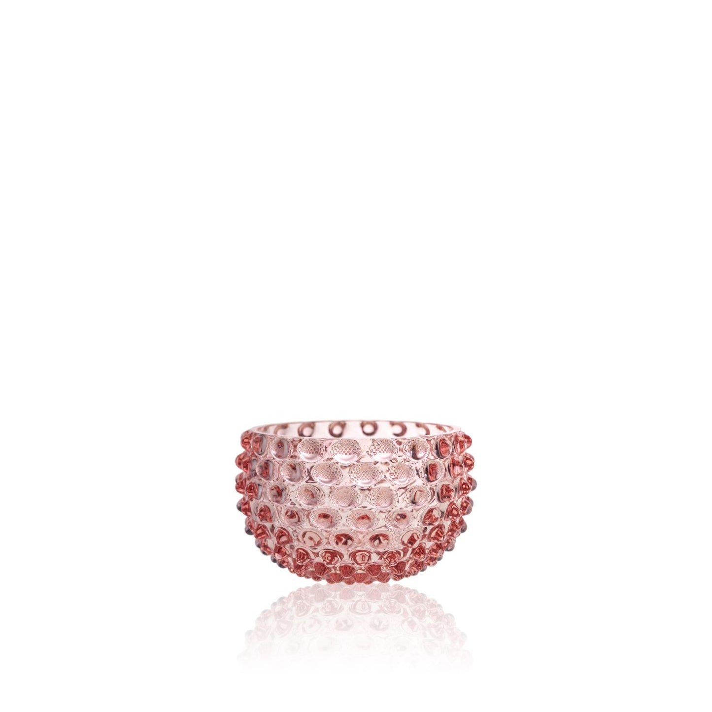 Rose Crystal Hobnail Bowl Small