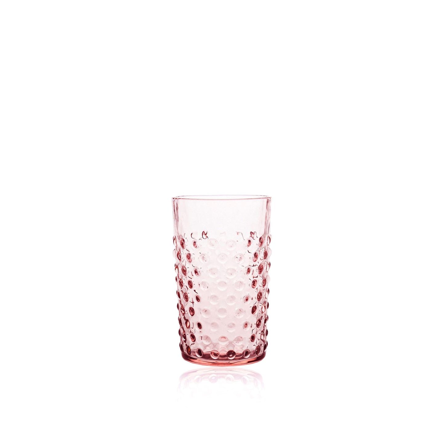 Rose Crystal Hobnail Tumblers - Set of Two