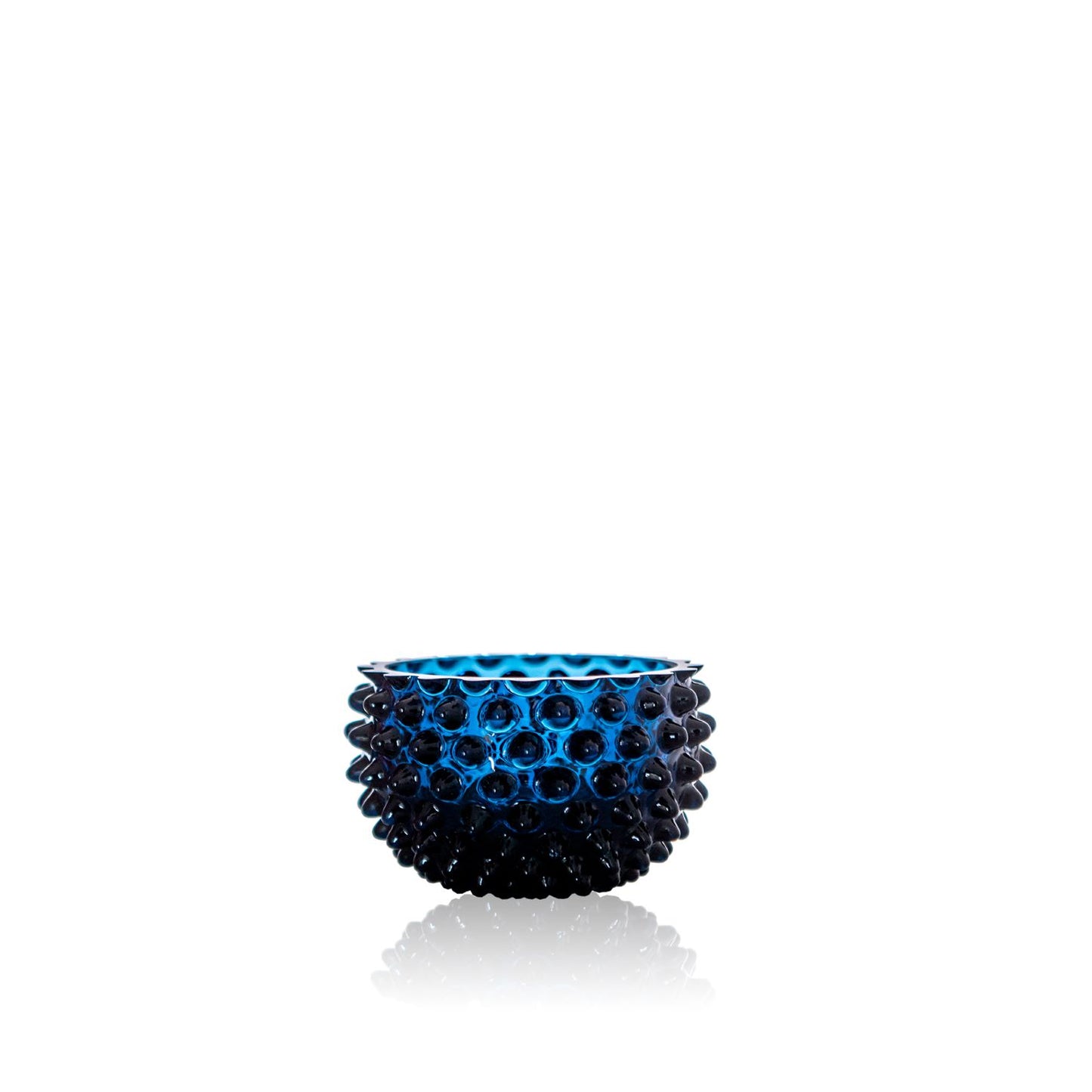 Royal Blue Crystal Hobnail Bowl Small