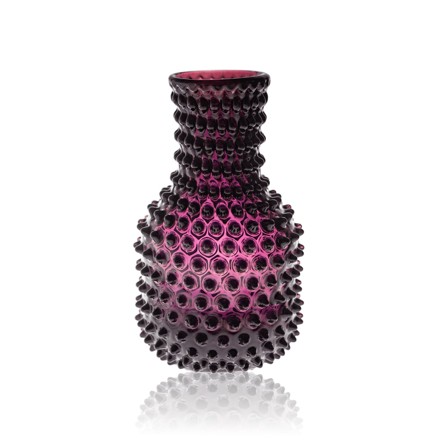 Deep Violet Crystal Hobnail Carafe