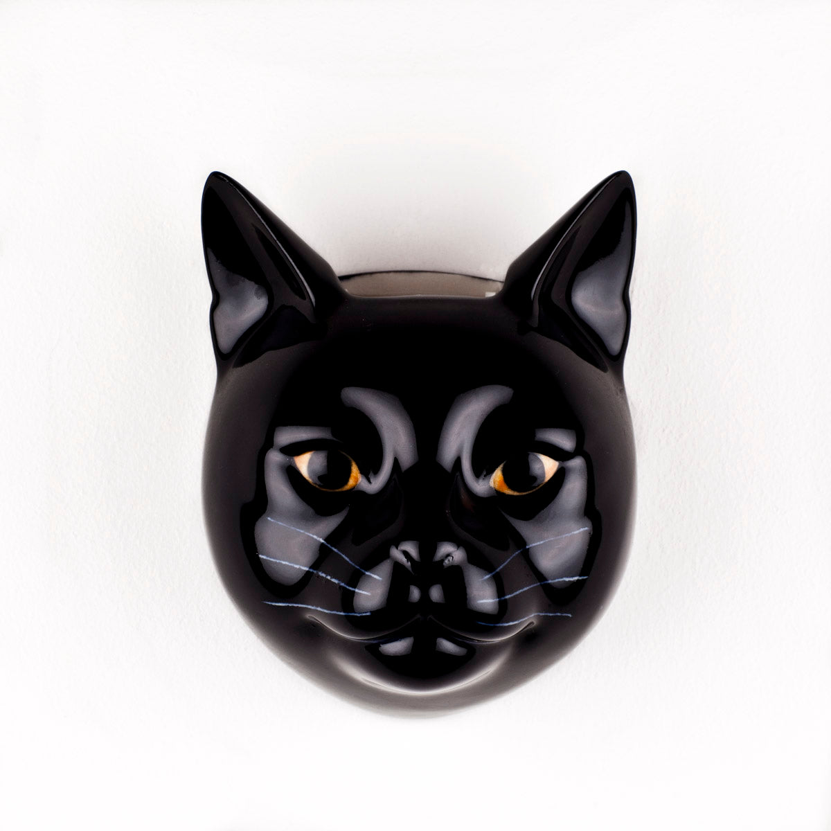 Lucky Black Cat Wall Vase Small