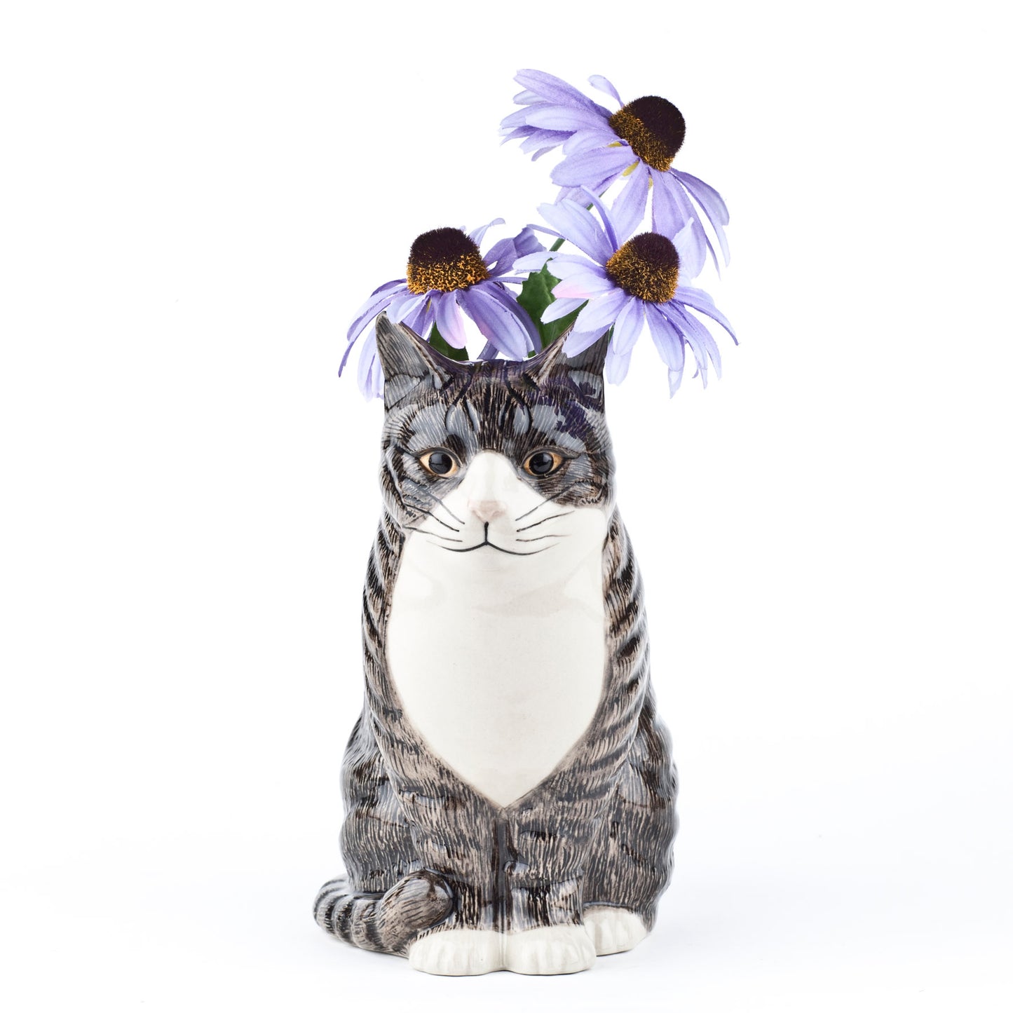 Millie Tabby Cat Flower Vase Large