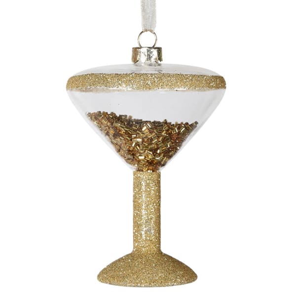 Golden Martini Glass Tree Decoration