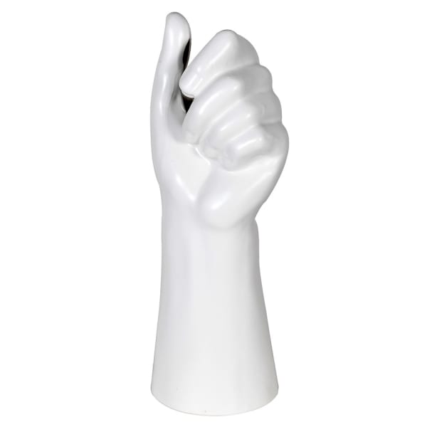 White Hand Vase