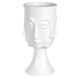 Faces Vase White