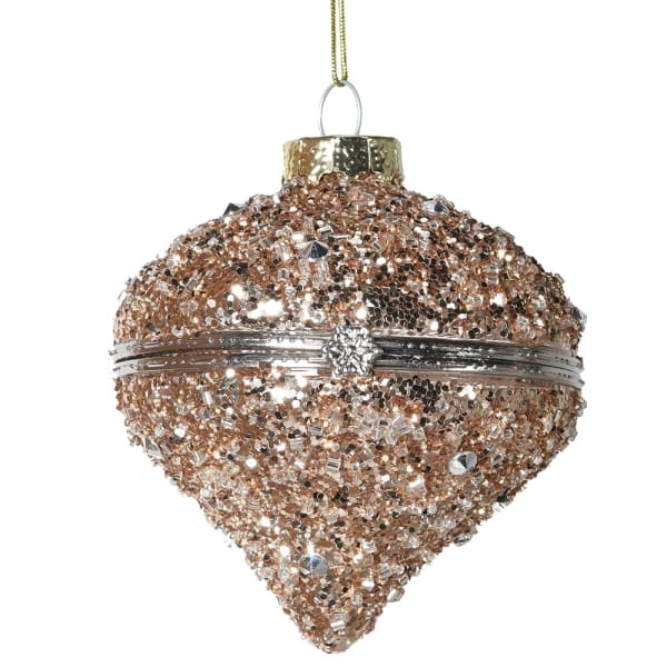 Gold Glitter Onion Box Bauble