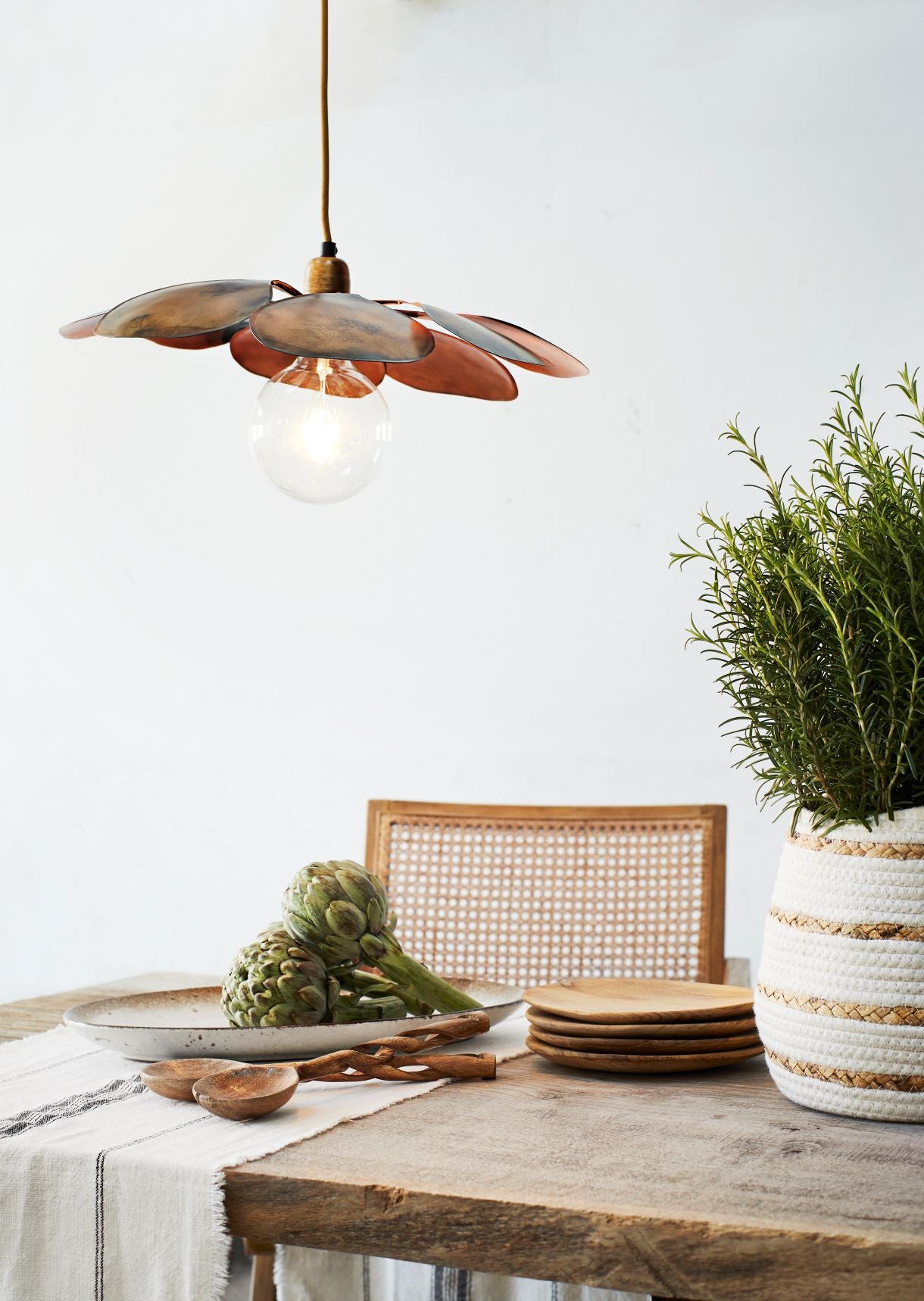 Twisted Wooden Salad Servers