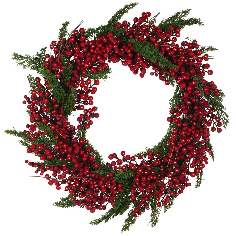 Luxury Red Berry and Pine Wreath