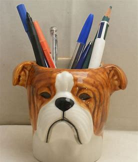 English Bulldog Pen Pot