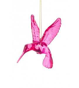 Hummingbird Tree Decoration - Pink