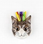 Millie Tabby Cat Wall Vase Small