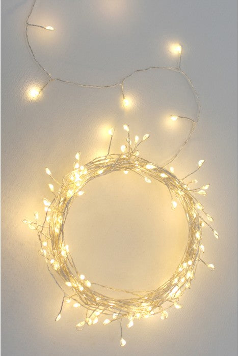 Cluster Silver Light Chain - Battery Operated 3m
