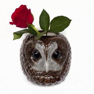 Tawny Owl Wall Vase Small