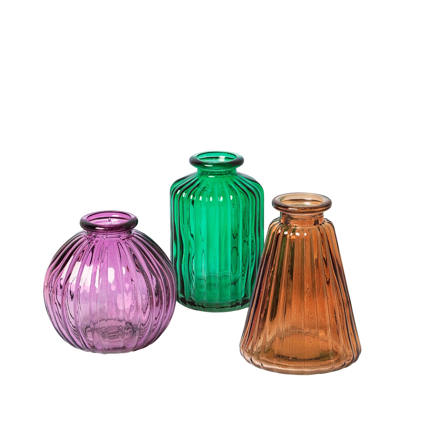 Mini Vases - Amethyst, Emerald & Topaz