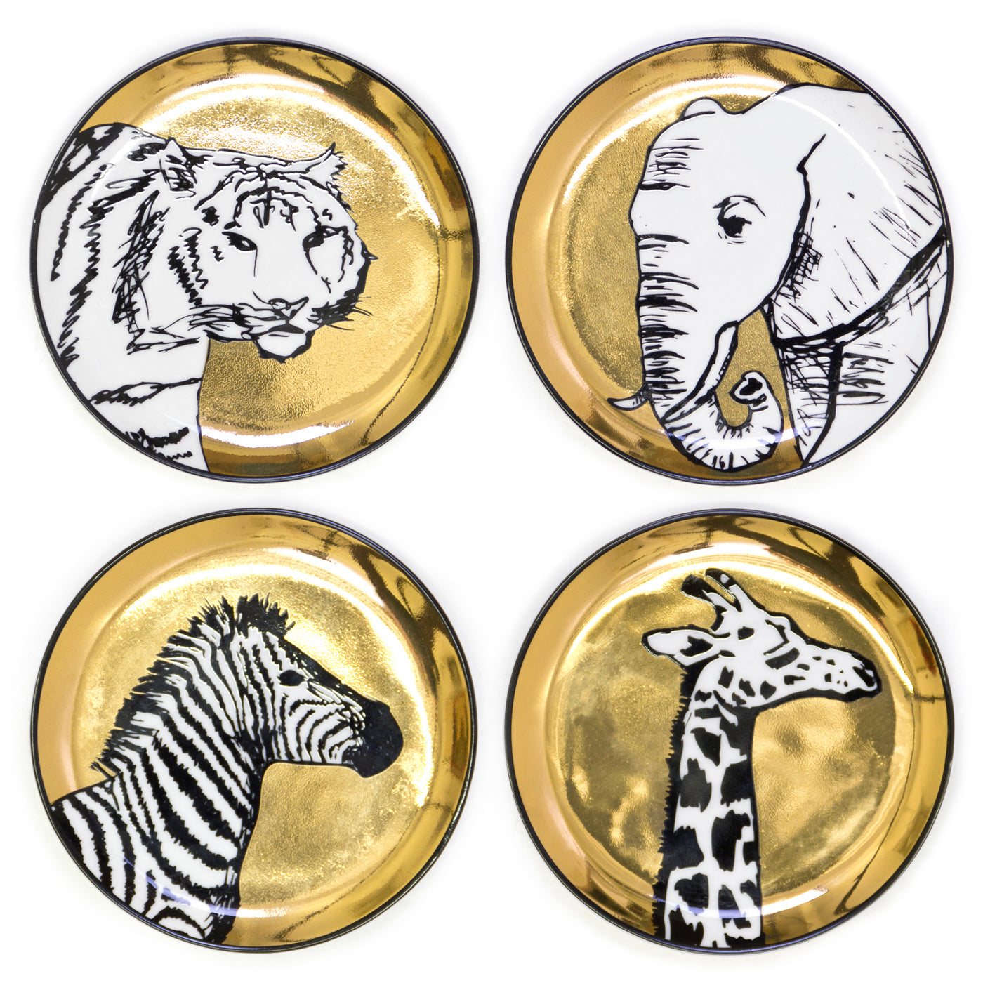Animalia Coasters, S/4 by Jonathan Adler