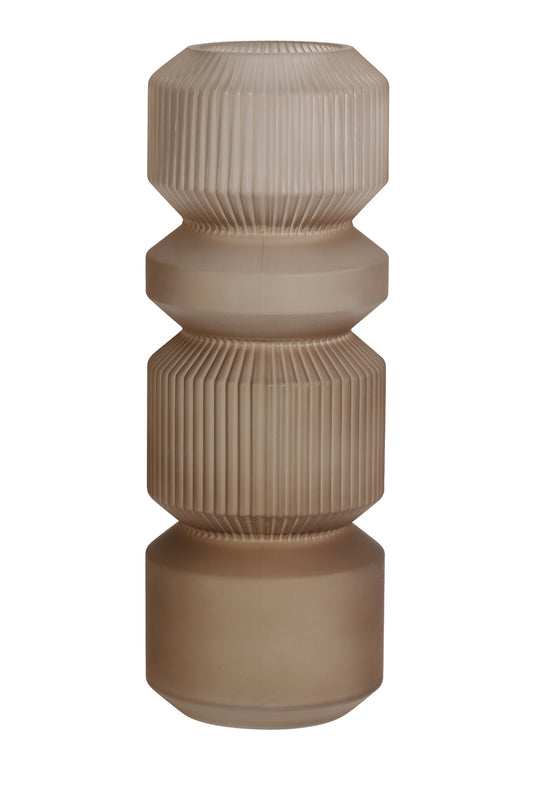 Matt Taupe Angles Vase Tall