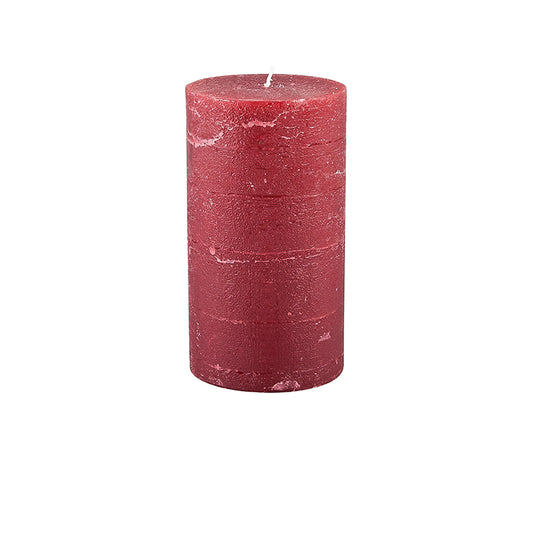 Pillar Candle Rustic Red Large
