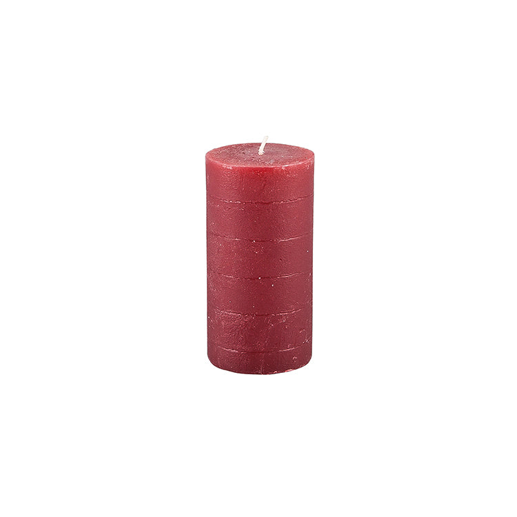 Pillar Candle Rustic Red Small