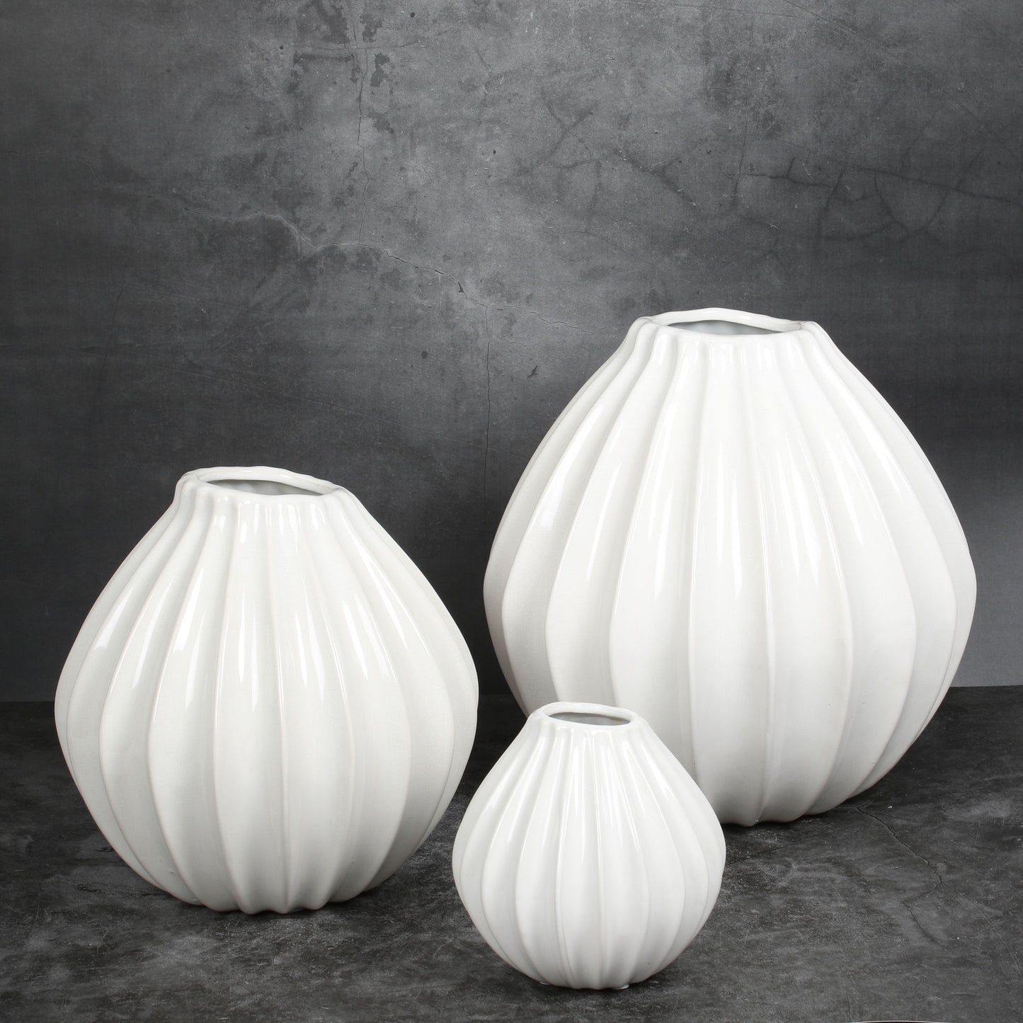 White Onion Vase - Medium