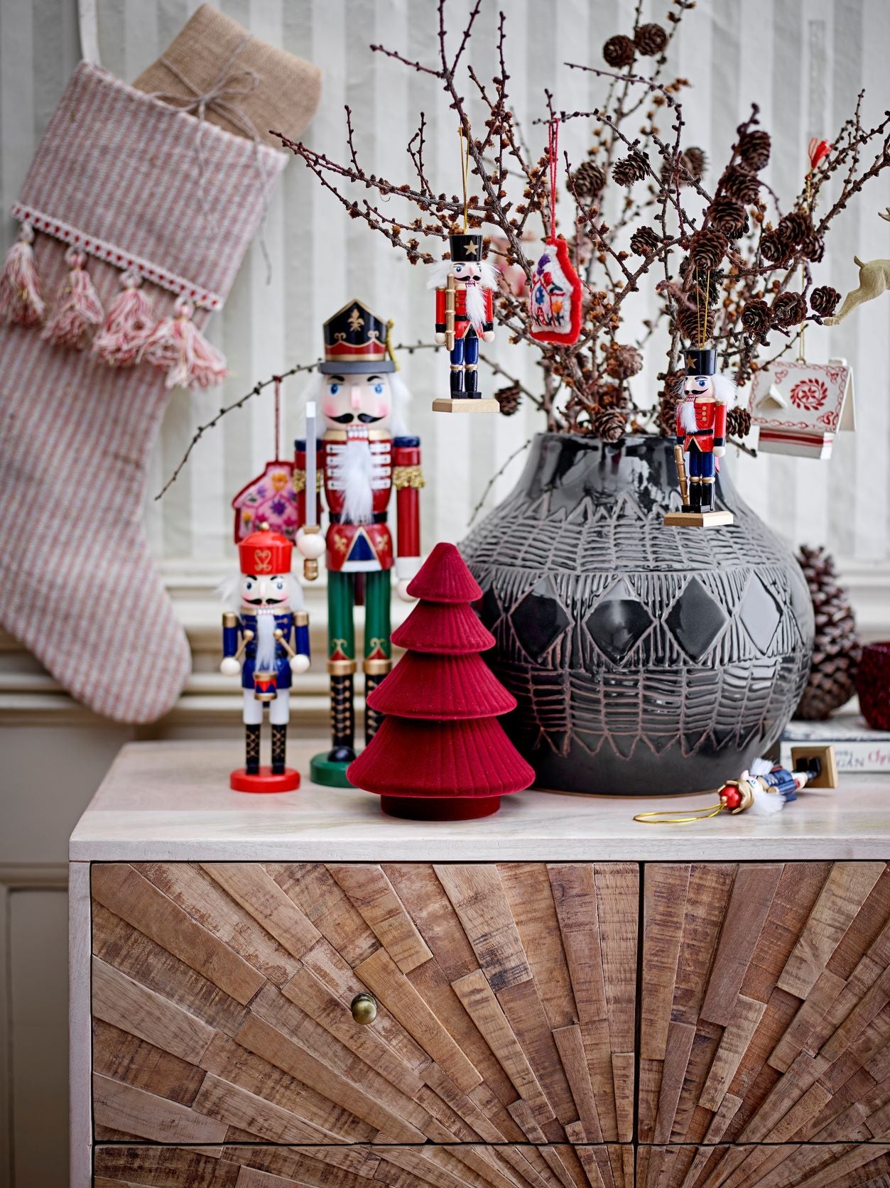 Red Nutcracker Ornament Set S/6