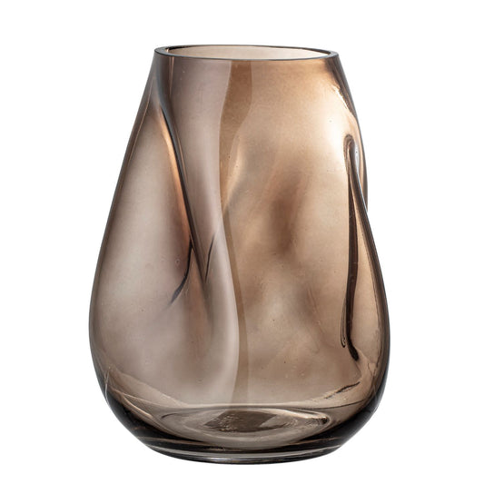 Soft Brown Glass Vase