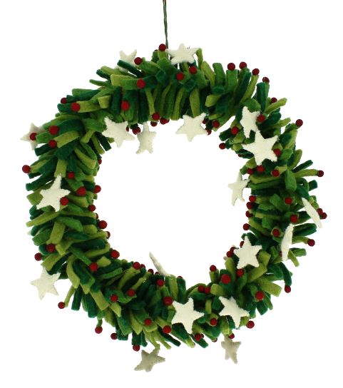 'Stars and Berries' Felt Wreath