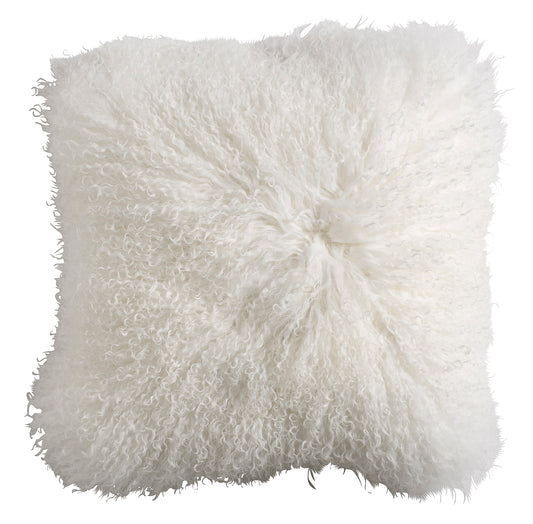 Winter White Lamb Fur Cushion