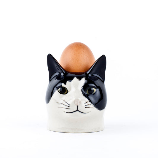 Barney B&W Cat Face Egg Cup