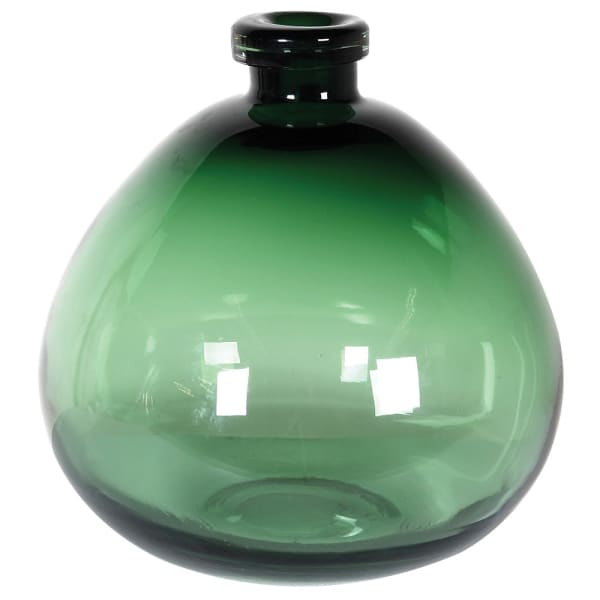 Moss Green Bulbous Bottle - Small