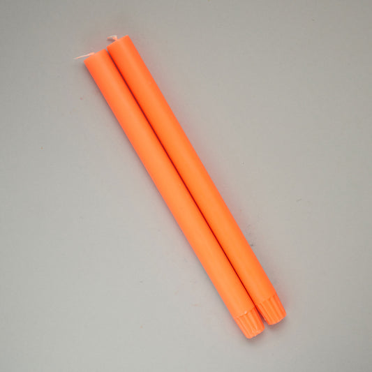 Column Diner Candle Fluorescent Orange S/2