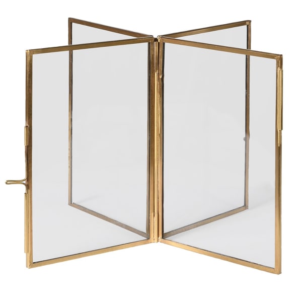 Double Photoframe - Brass